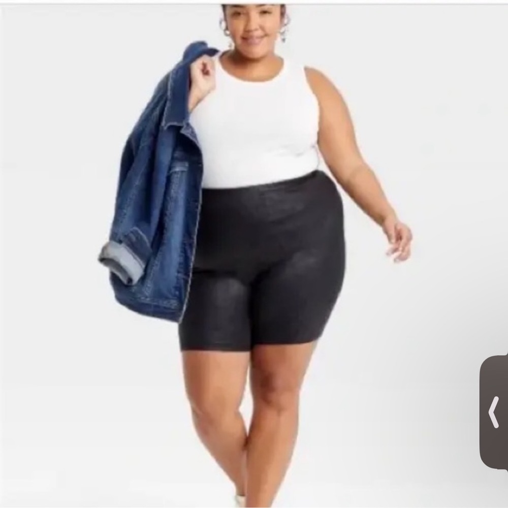 A New Day Pleather Biker Short